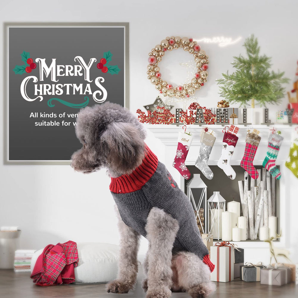 Petcare Cartoon Elk Puppy Sweater — playful holiday look for pets.