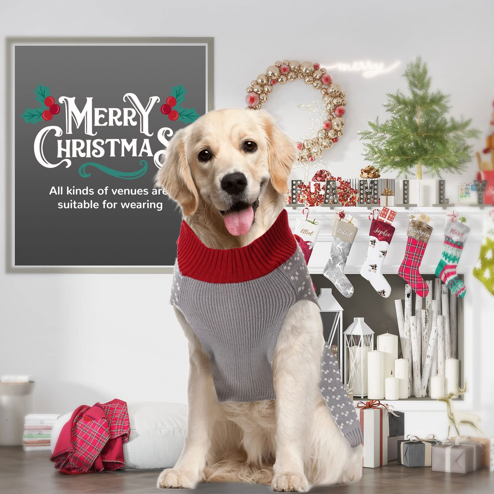 PETCARE cat christmas sweater grey-green styling suitable for small pets.