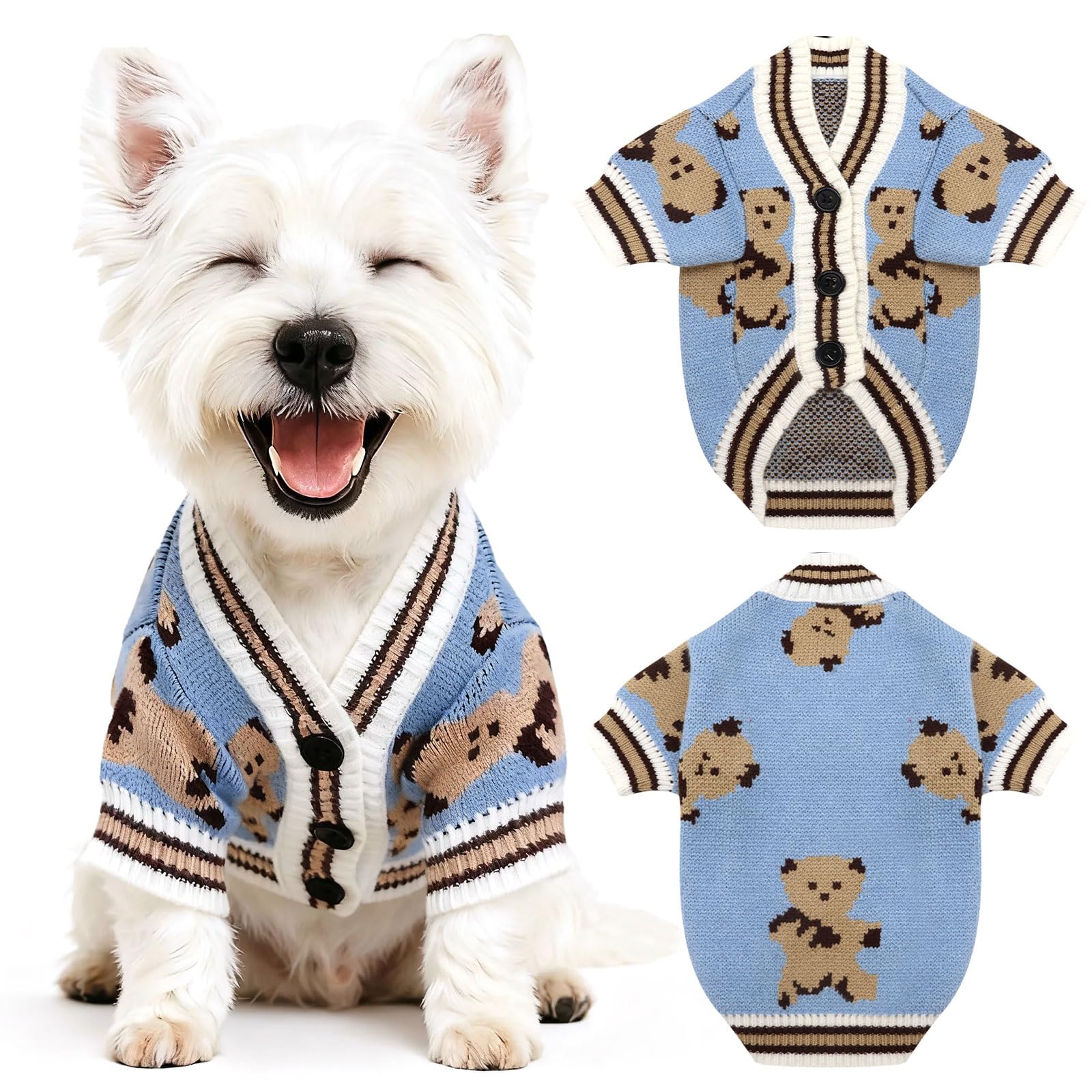 Petcare cute bear design dog sweater for cozy daily walks