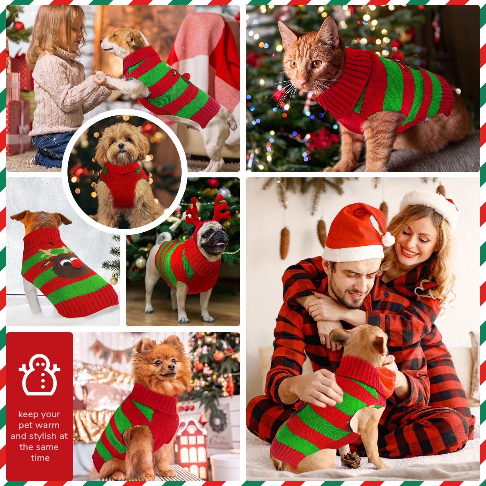 Petcare dog sweater easy on and off with stretch