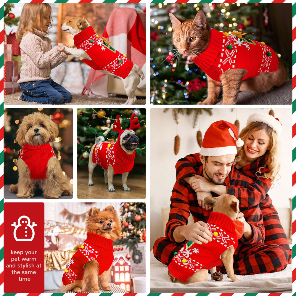 Petcare dog christmas sweater knit closeup, soft breathable fabric