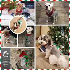 Petcare dog christmas sweater Santa graphic adds festive vibes while keeping movement unrestricted.