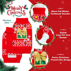 Petcare dog christmas sweater size chart to help choose fit