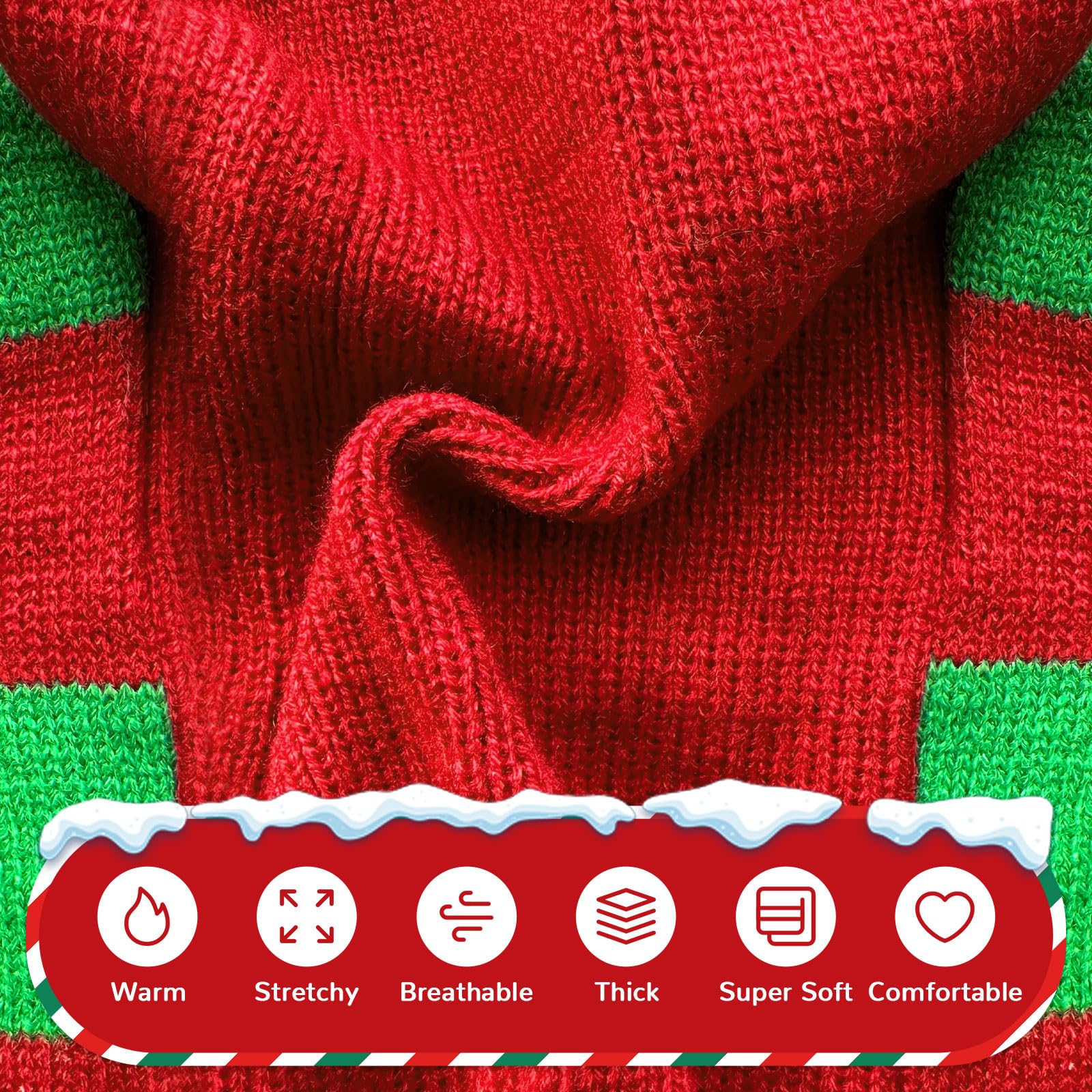 Petcare washable Christmas sweater for repeated holiday wear
