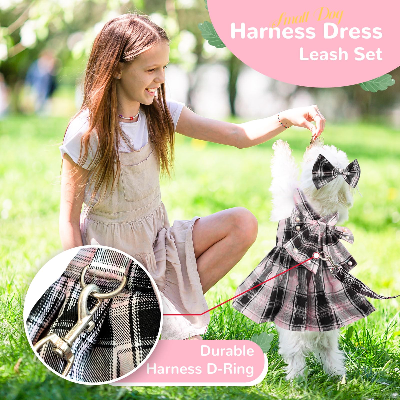 Petcare dress features pearl embellishments for charming photo moments