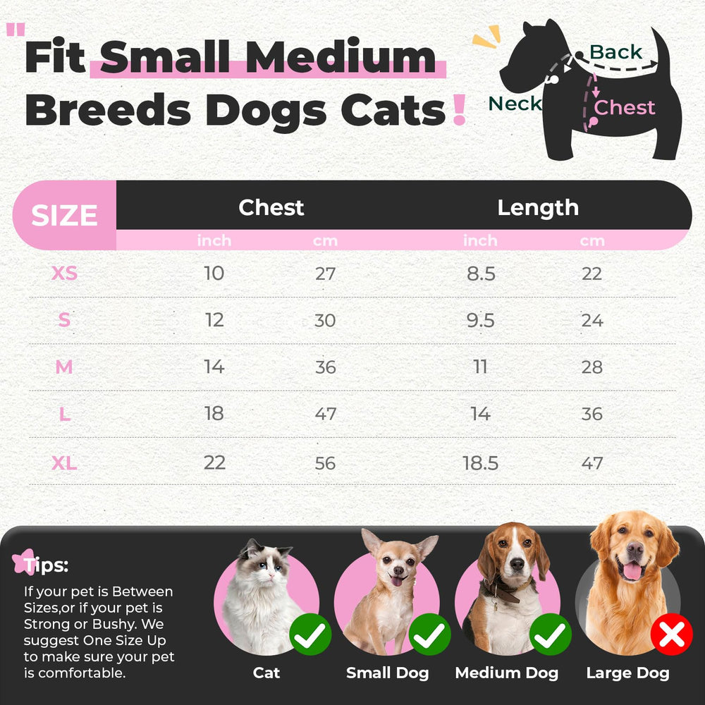 Petcare elastic sleeves allow easy movement outdoors.