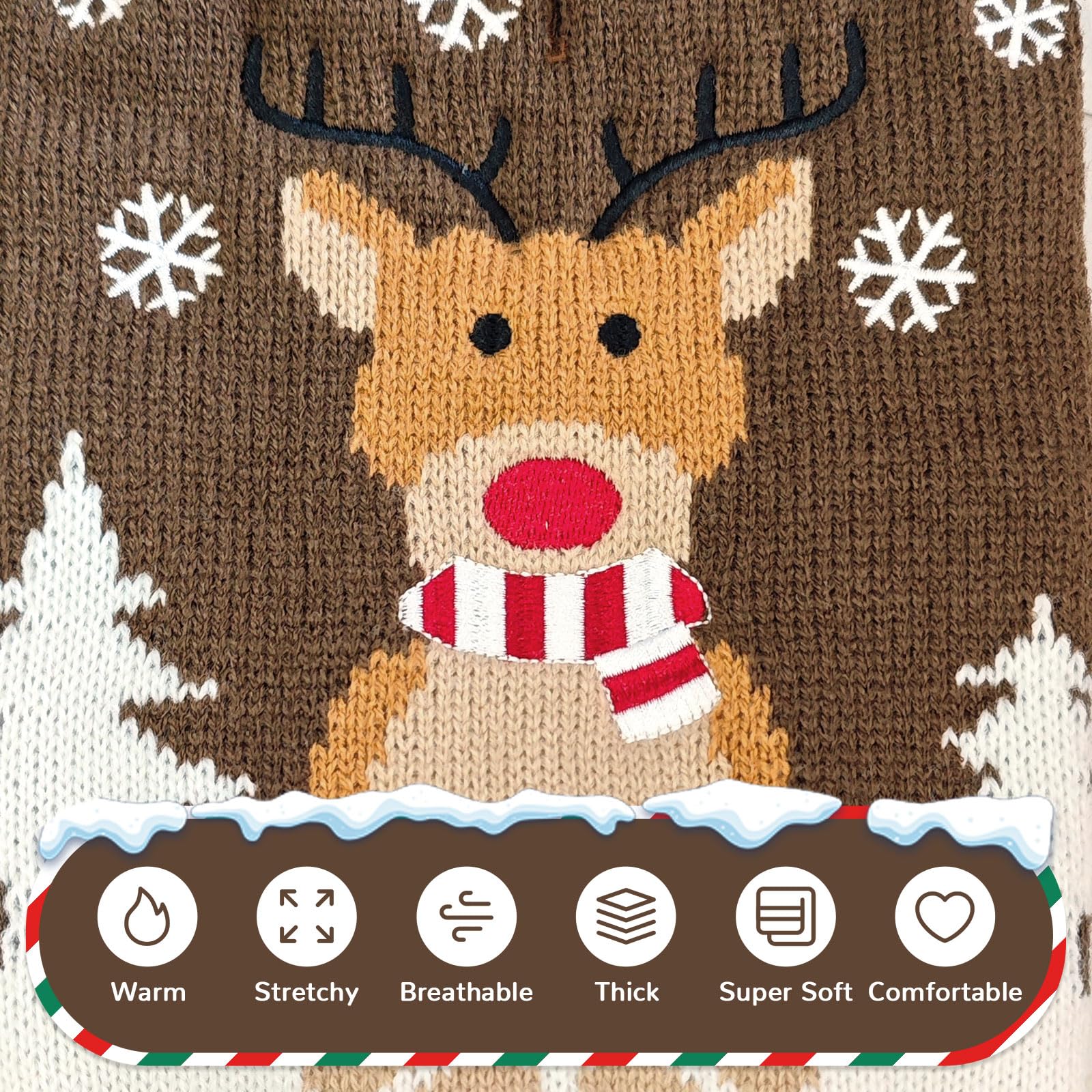Petcare machine-washable sweater for simple holiday cleaning
