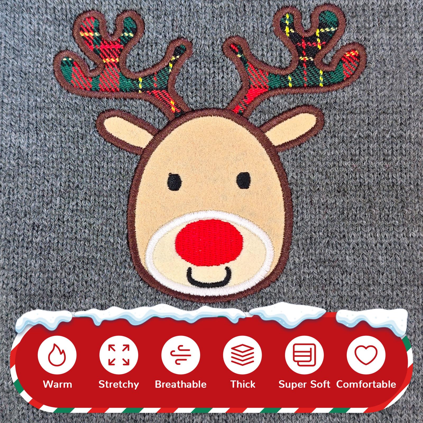 Petcare reindeer Christmas dog sweater packaged gift-ready presentation
