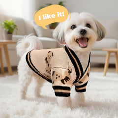 PETCARE warm-knit dog sweater keeps small dogs cozy in cold weather