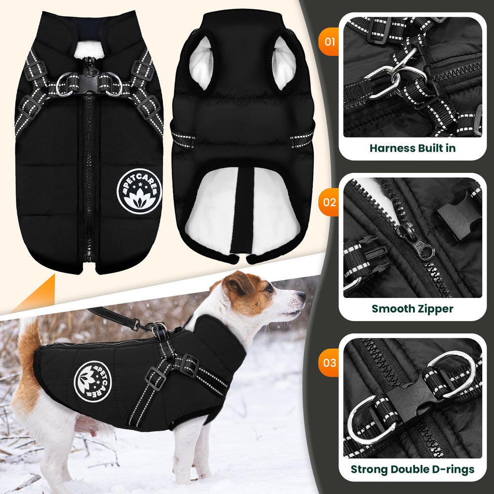 Petcare coat offers 8 sizes with chest focused fit