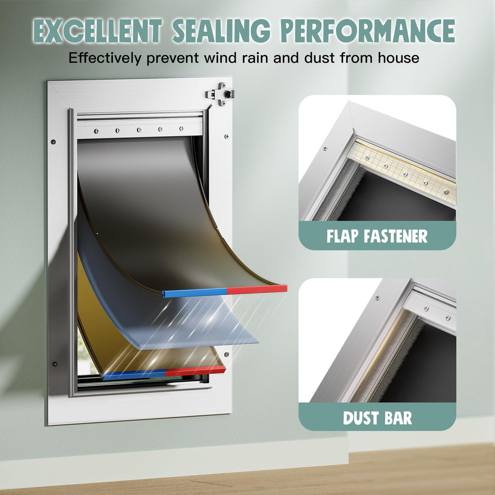 PETCOMING exterior view emphasizes weather-sealing and two magnetic flaps.