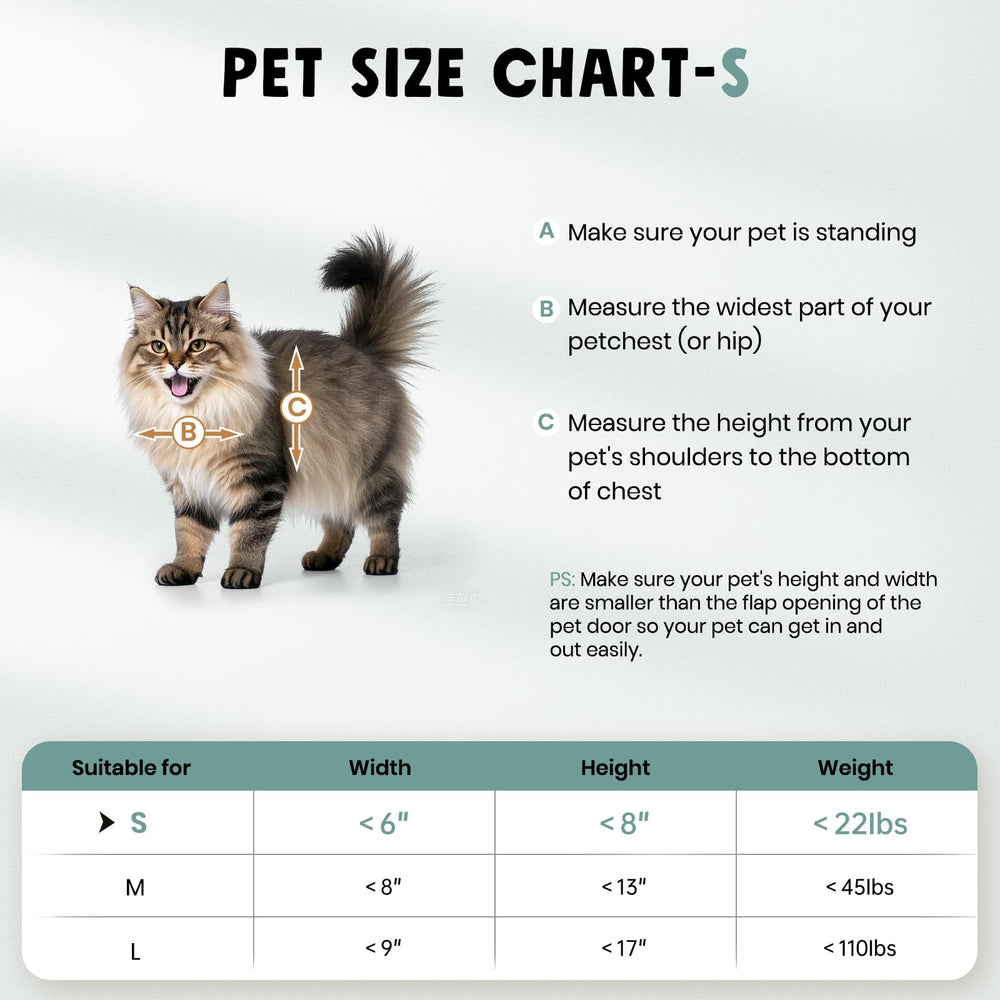 PETCOMING fits door thickness 1.26–2.08 inches, adjustable to your space