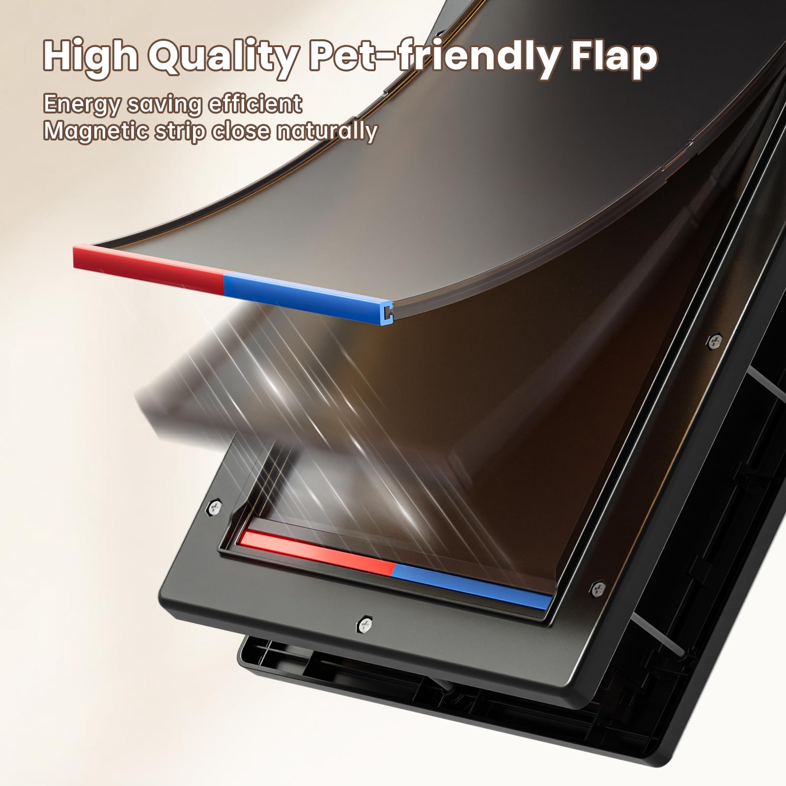 PETCOMING double magnetic flaps create windproof and soundproof closure.