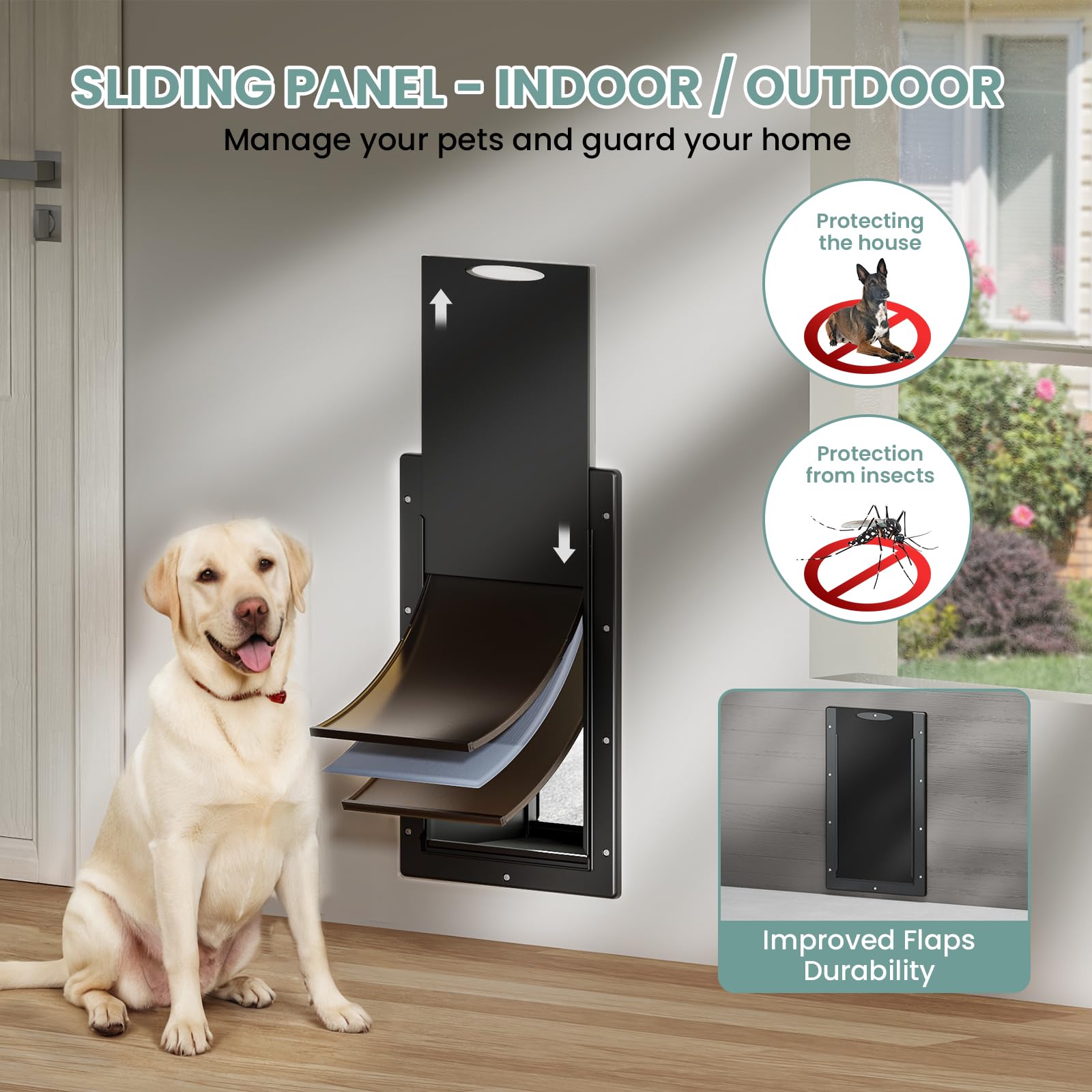PETCOMING 17-3x9-45 opening accommodates large pets up to 100 lb