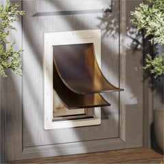 PETCOMING Never Rust Dog Door frame shows durable frame for outdoor use