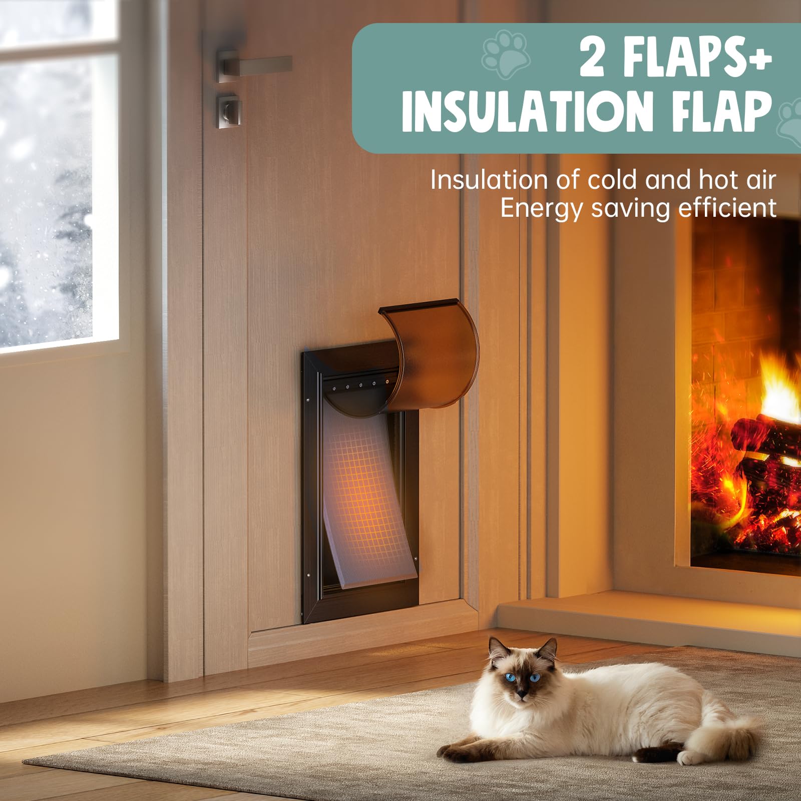 PETCOMING sliding closing panel with security lock supports home safety when away.