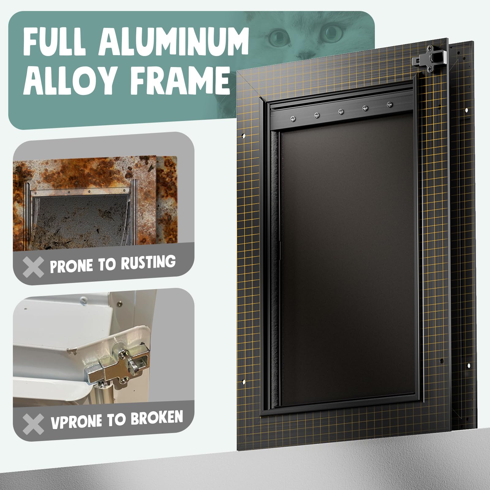 PETCOMING telescoping tunnel demonstrates adjustable fit for door or wall thickness