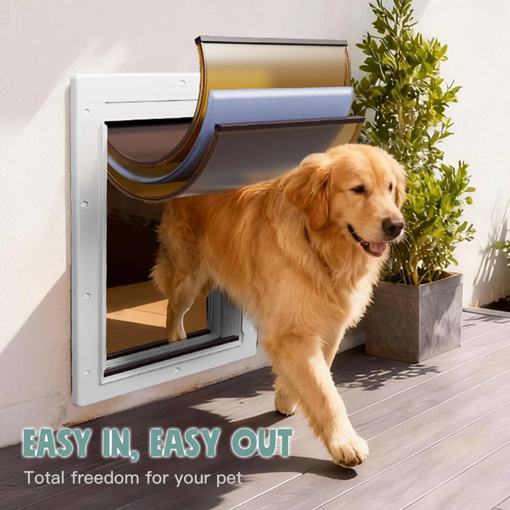 PETCOMING large flap opening accommodates big pets up to about 100 pounds.