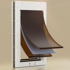 PETCOMING XL dog door opens easily with a 24x15.7-inch flap for large dogs
