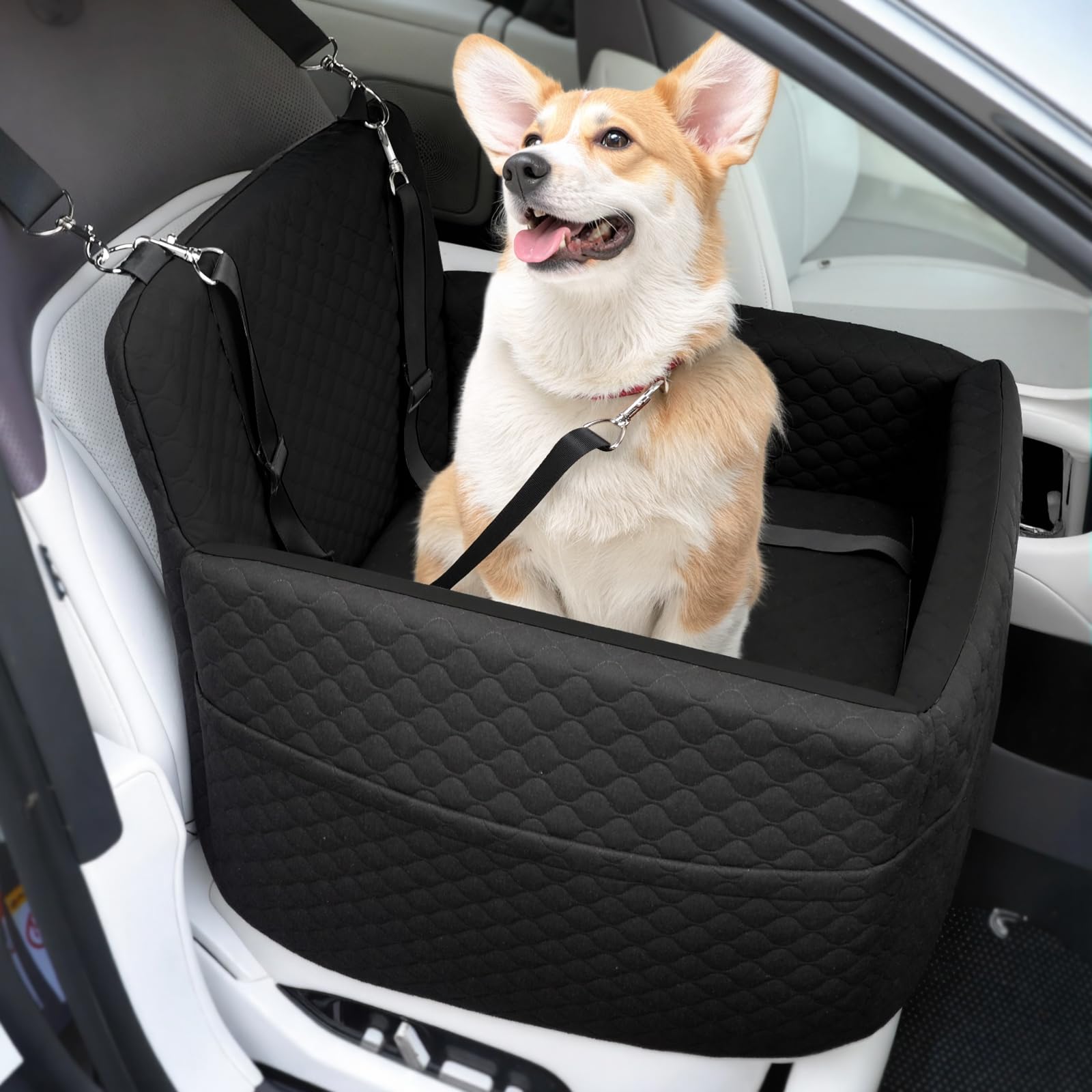 Petcozife dog car seat converts to an indoor bed for lounging