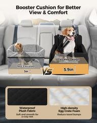 Petcozife dog car seat high-density foam cushions joints during travel