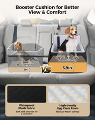 Petcozife dog car seat with side storage pockets keeps treats handy