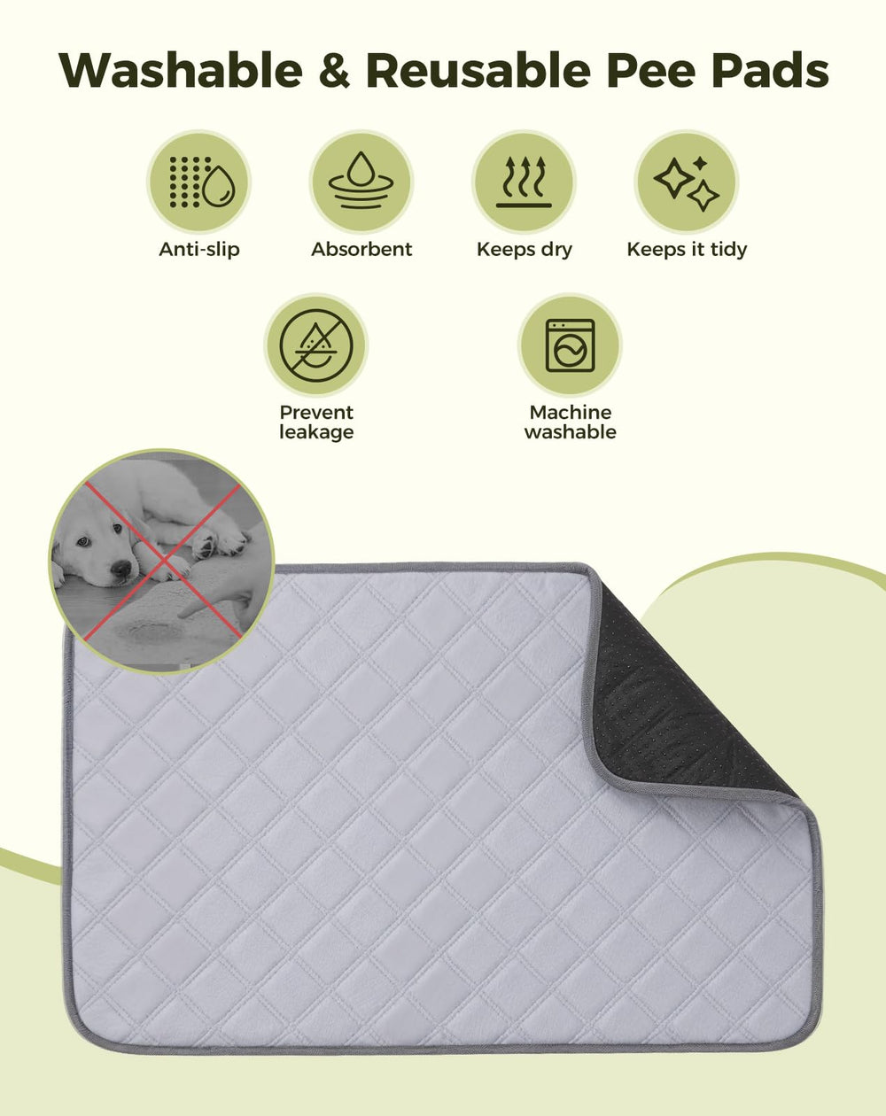 Petcozife anti-slip backing keeps pad steady during play