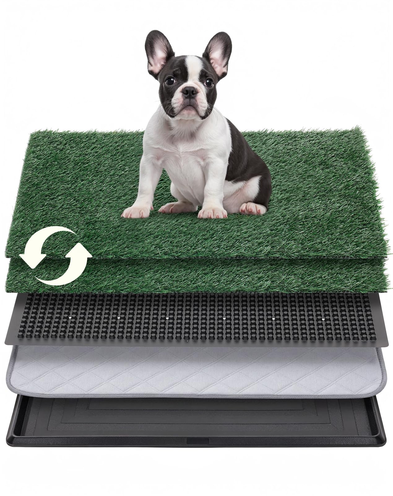 Petcozife Dog Grass Pad Tray 30x20 indoor potty for apartments, mess-free setup