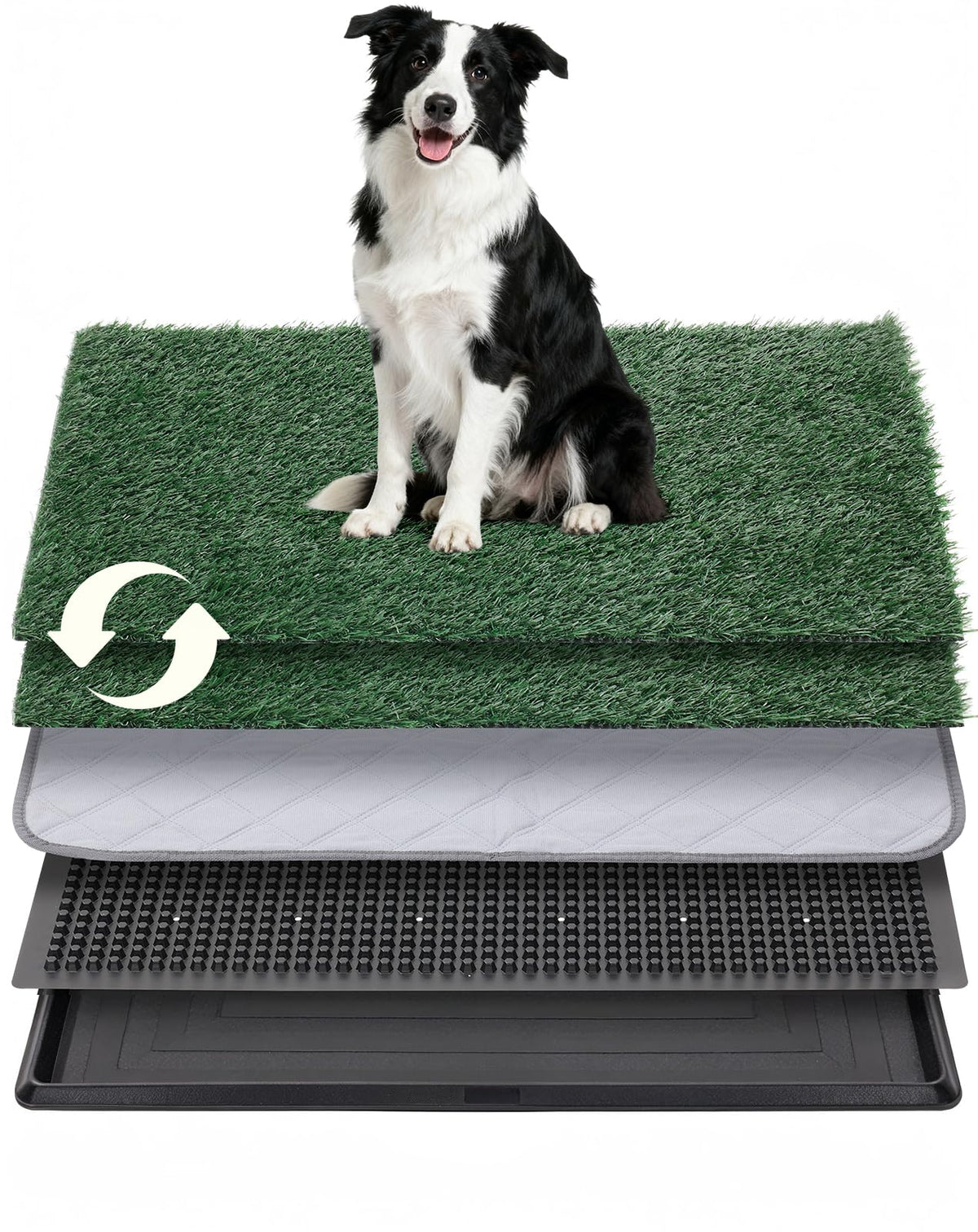Petcozife dog grass pad with tray 35x23 ready for indoor use for small to medium dogs.