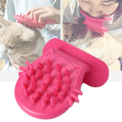 PETCYY soft silicone cat brush for safe grooming and gentle massage.
