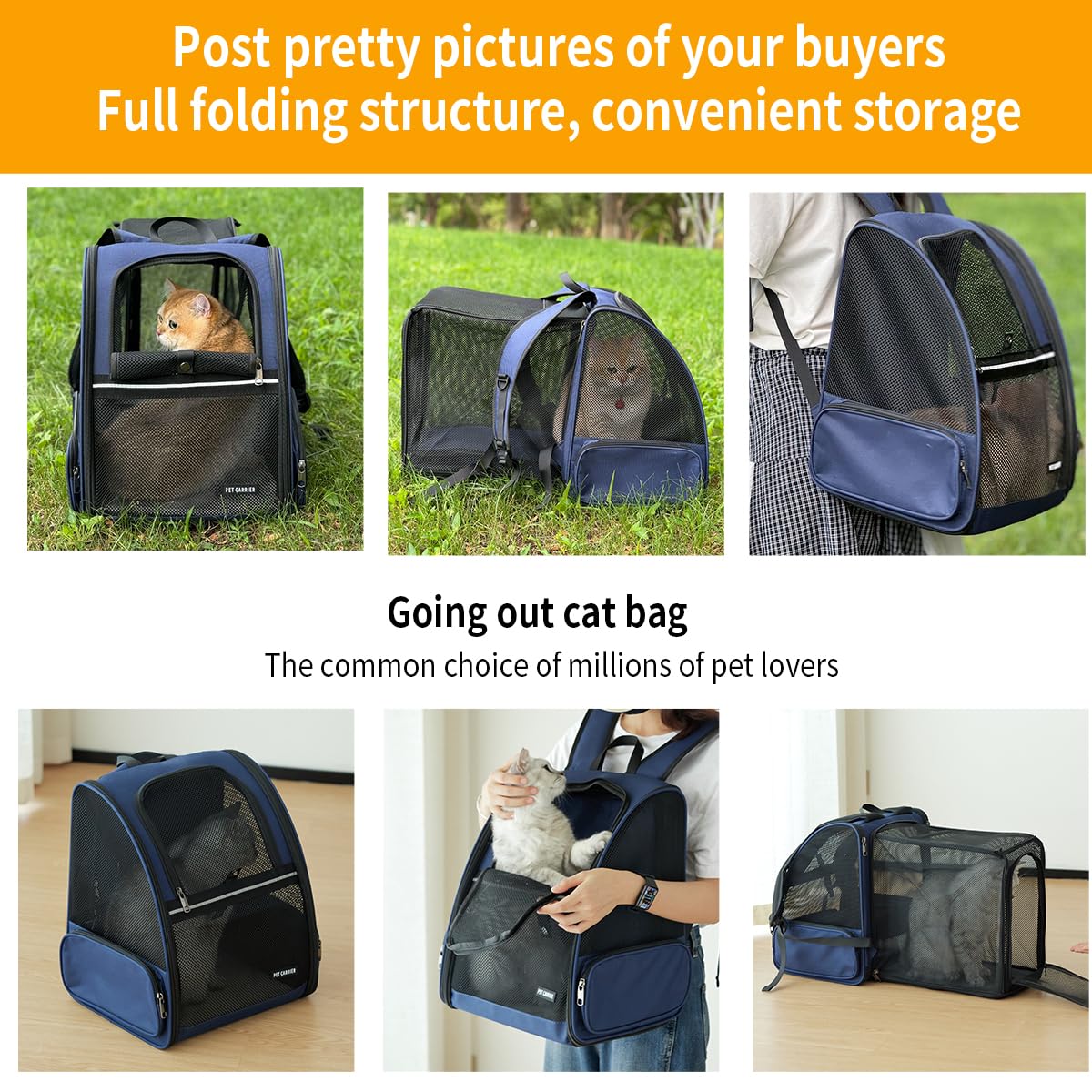 Petdiwoo Cat Backpack chest buckle provides added support for pets