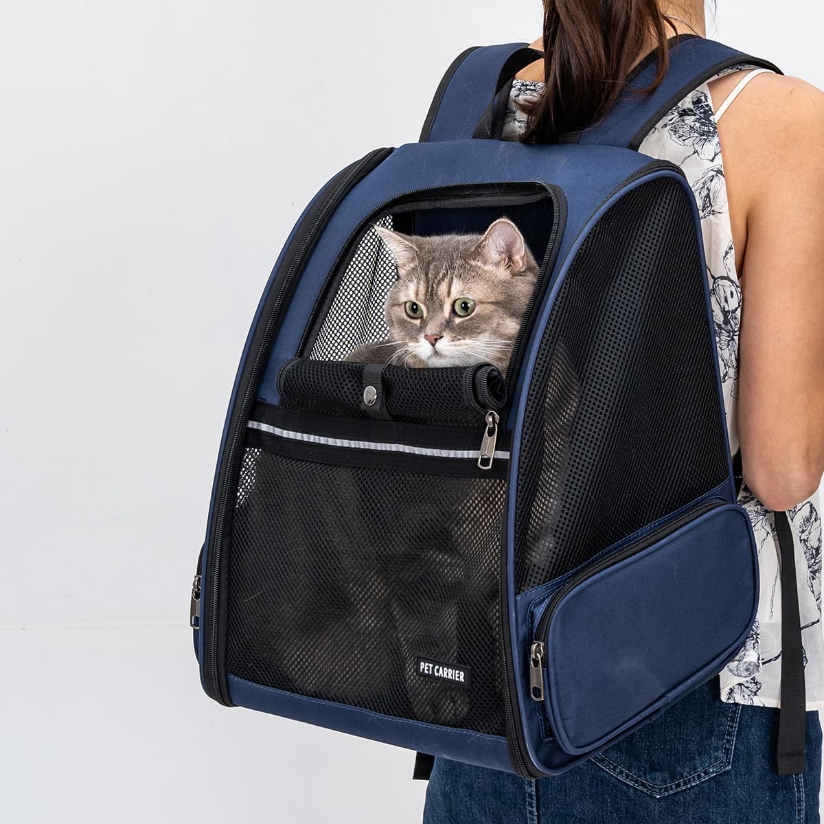 Petdiwoo Cat Backpack dimensions 16x11.4x14.3 inches fit small to medium pets