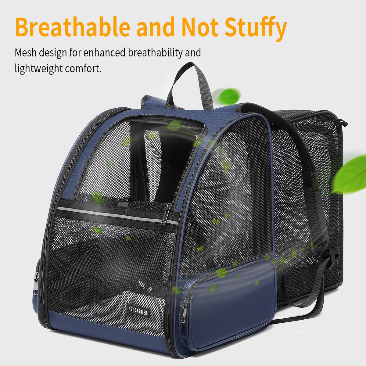 Petdiwoo Cat Backpack solid bottom pad provides sturdy pet support