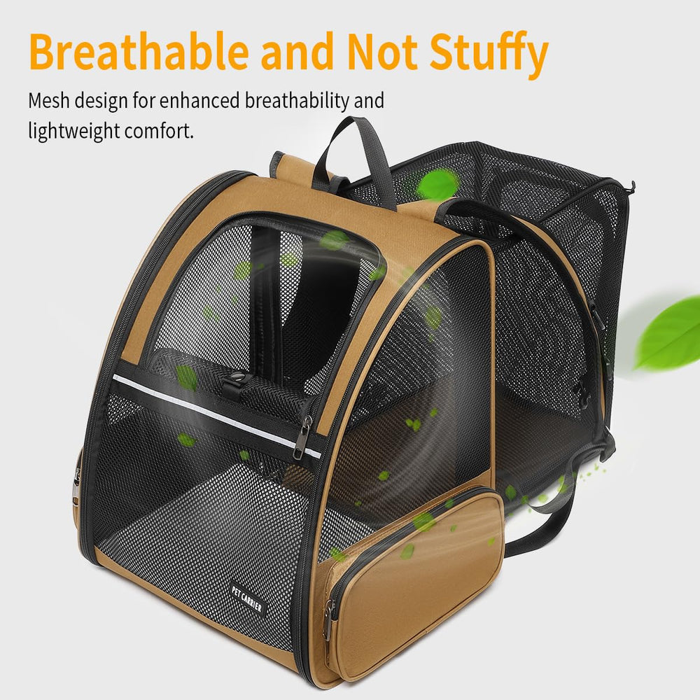 Petdiwoo dog backpack bottom support for pet stability.