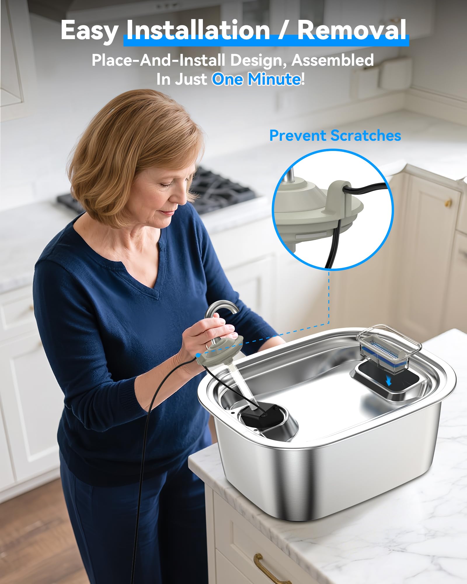 PETDOTT 11L capacity fountain demonstrates fewer refills for busy multi-pet households.