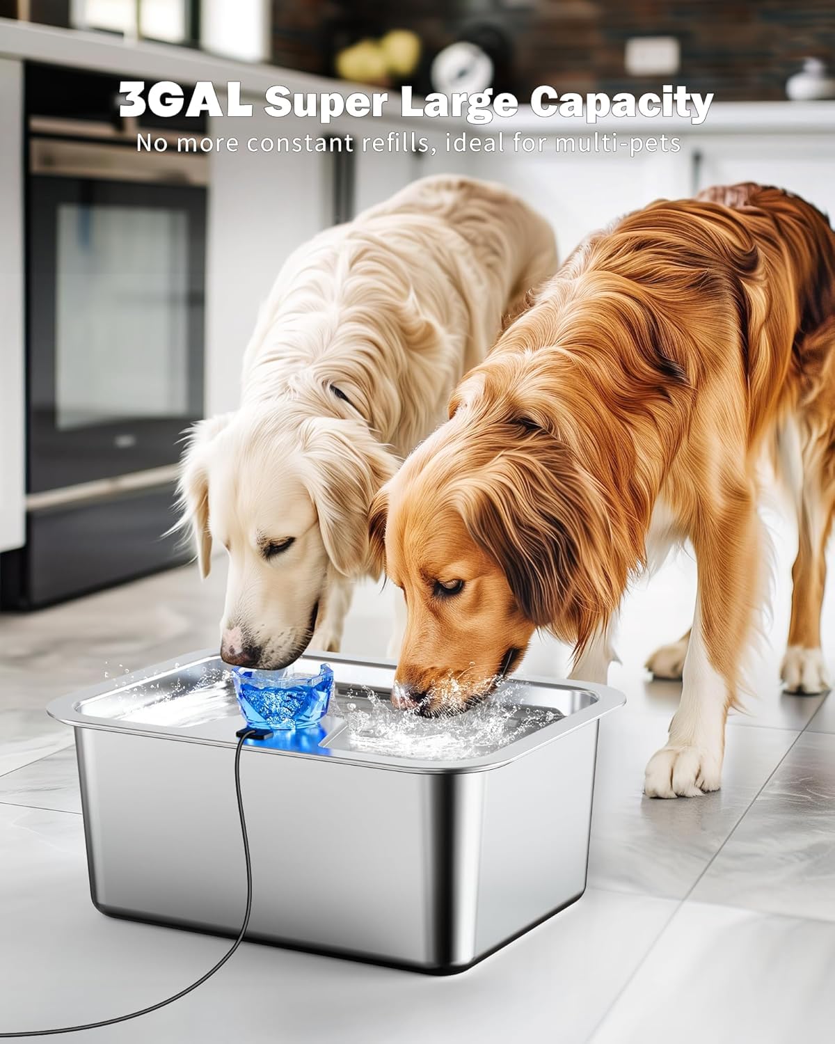 PETDOTT stainless steel close-up showcases durable BPA-free design for cooler drinking.