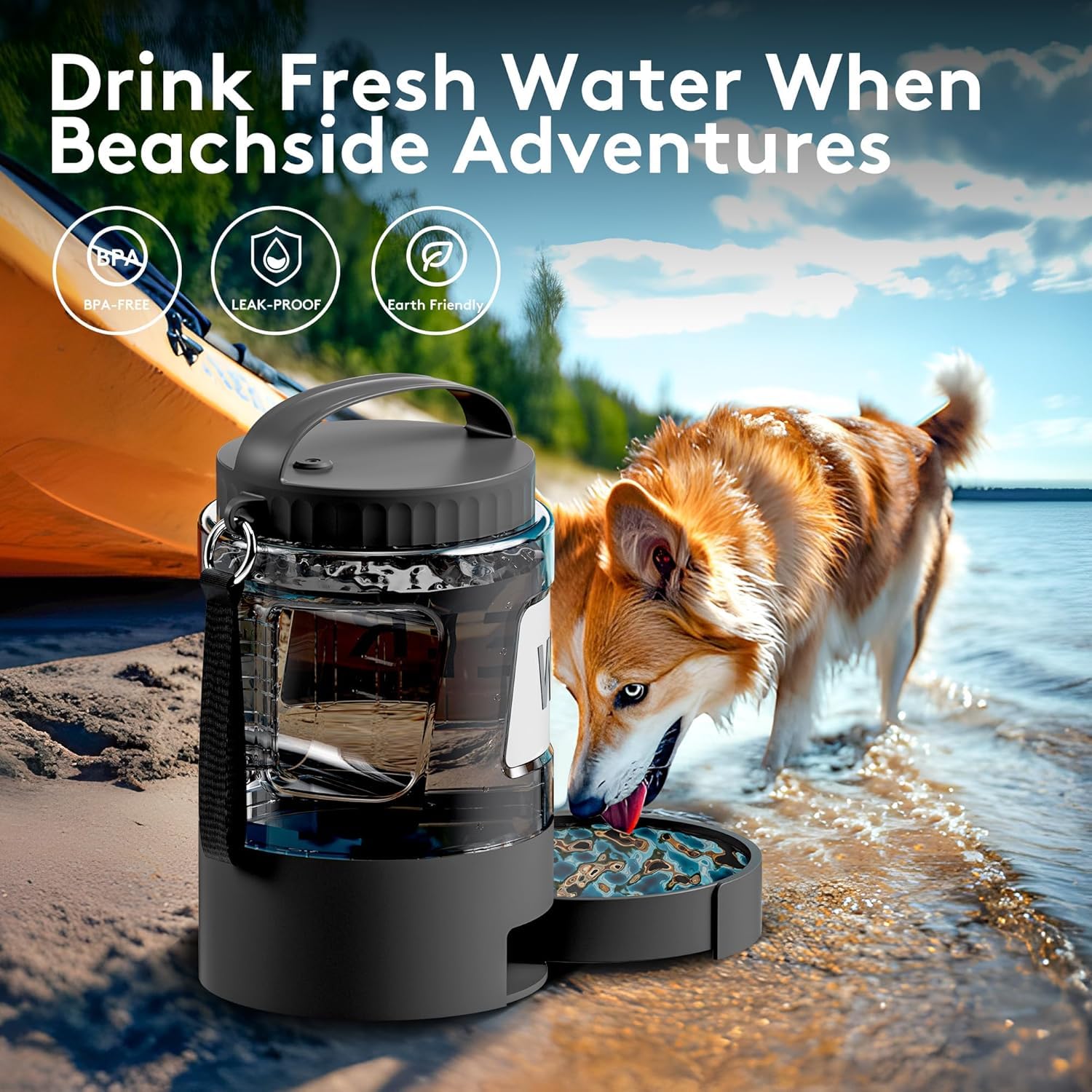 PETDOTT travel hydration companion ideal for large dogs and multi-dog households.