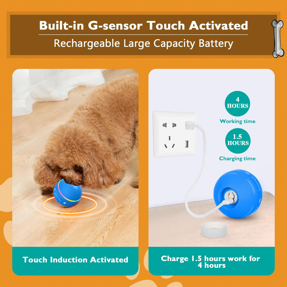 PetDroid interactive dog ball bouncing mode delivers quick bursts of activity