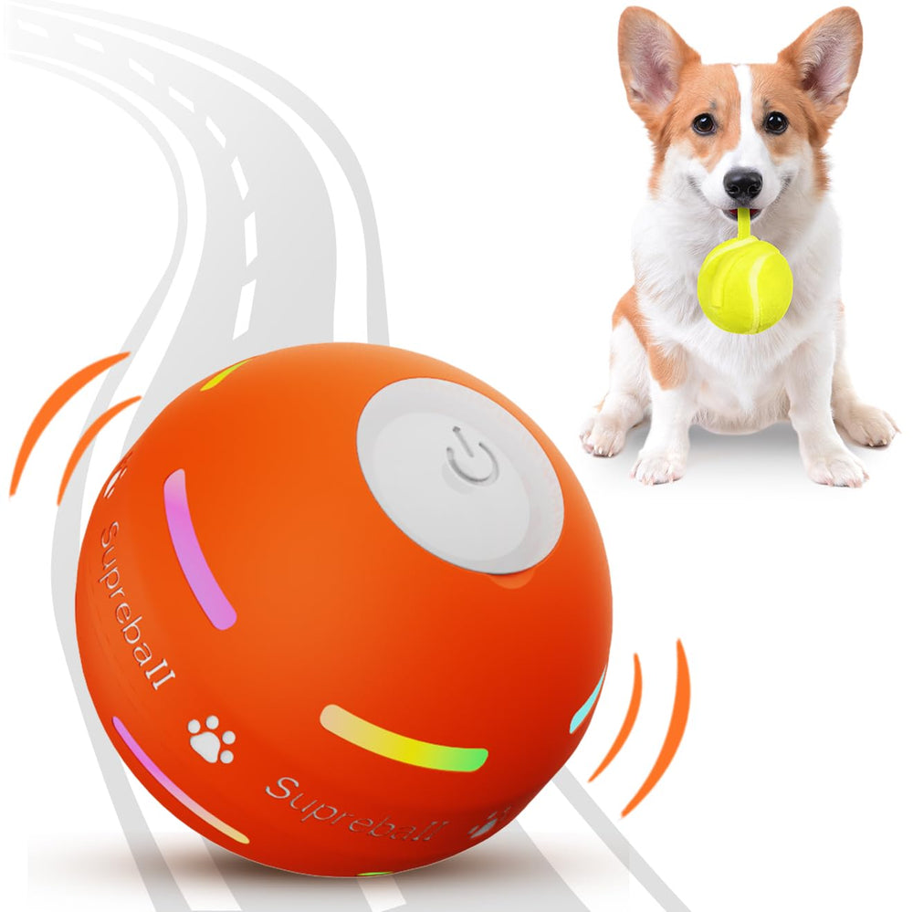 PetDroid interactive dog ball toy in action for active play and mental stimulation.