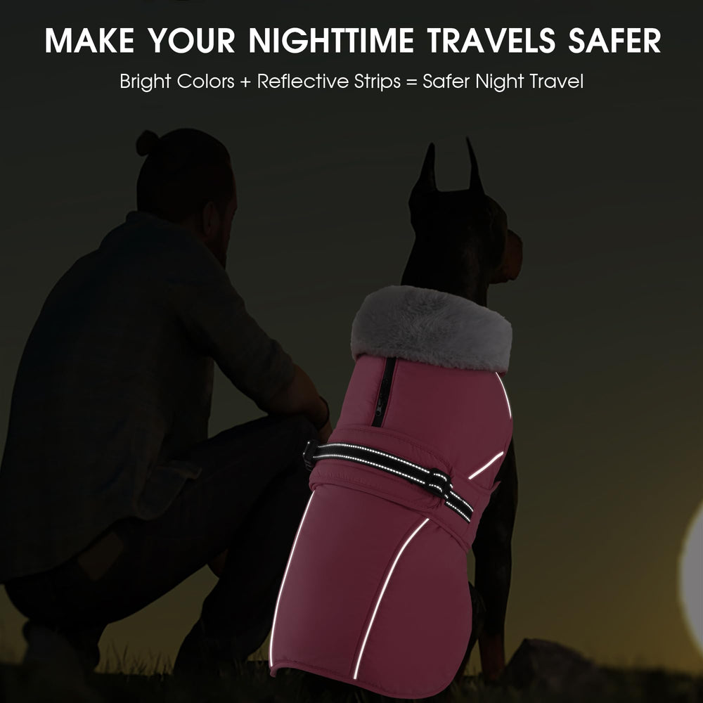PETDSH thickened collar adds extra insulation against chilly winds.