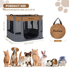 PetEase cat playpen interior showing rectangular layout for extra room