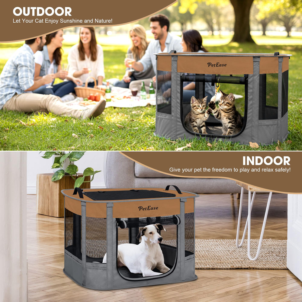 PetEase small-pets enclosure with breathable mesh for safe play