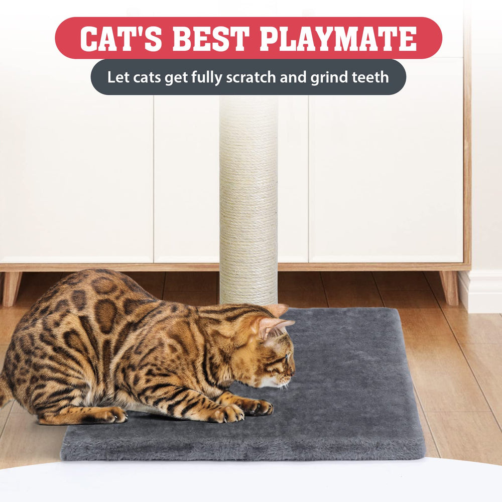 Petellow easy-install scratching post demonstrates quick setup in three steps.