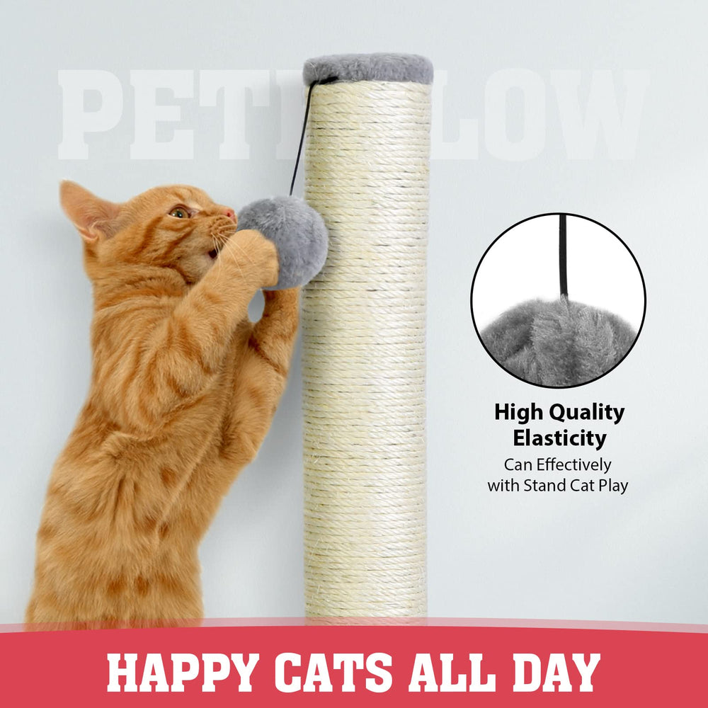 Petellow stable base measures 15.7 by 15.7 inches to prevent tipping.