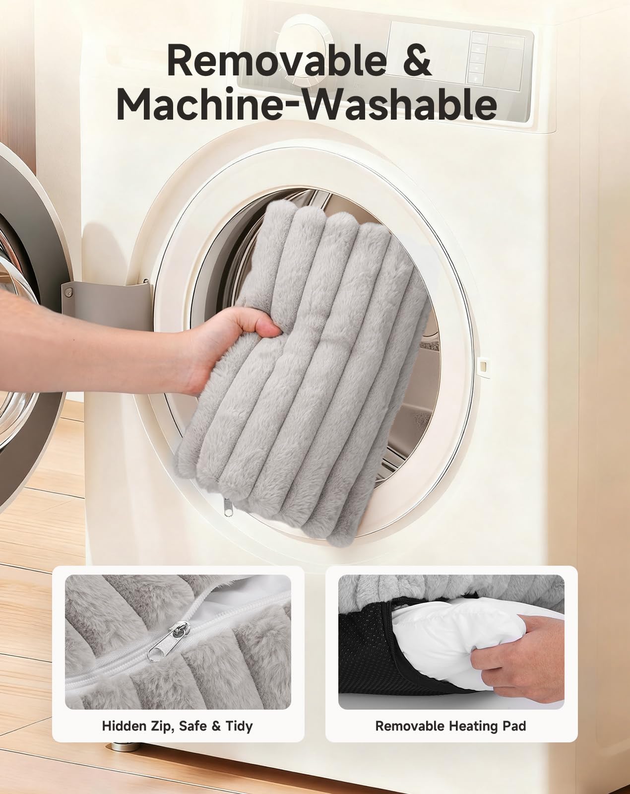 PETEMPO machine-washable cover simplifies cleaning and pet hygiene