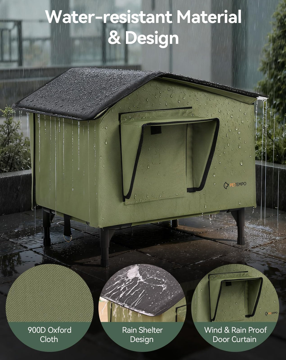 PETEMPO escape hole and observation window offer safe hideaway and supervision.