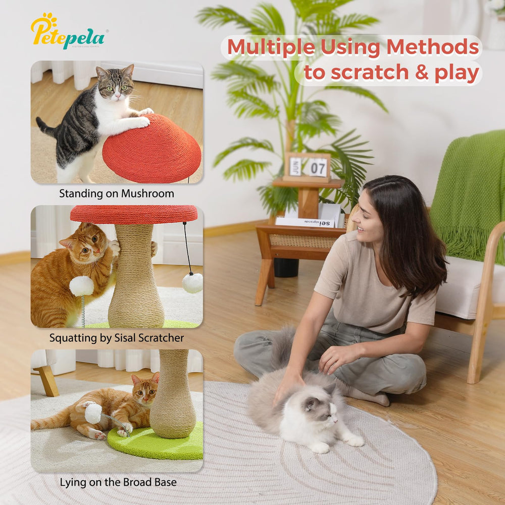 PETEPELA easy-assembly cat-scratcher arrives with hardware for quick setup.
