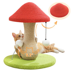 PETEPELA mushroom scratching-post-base offers a stable foundation for energetic felines.