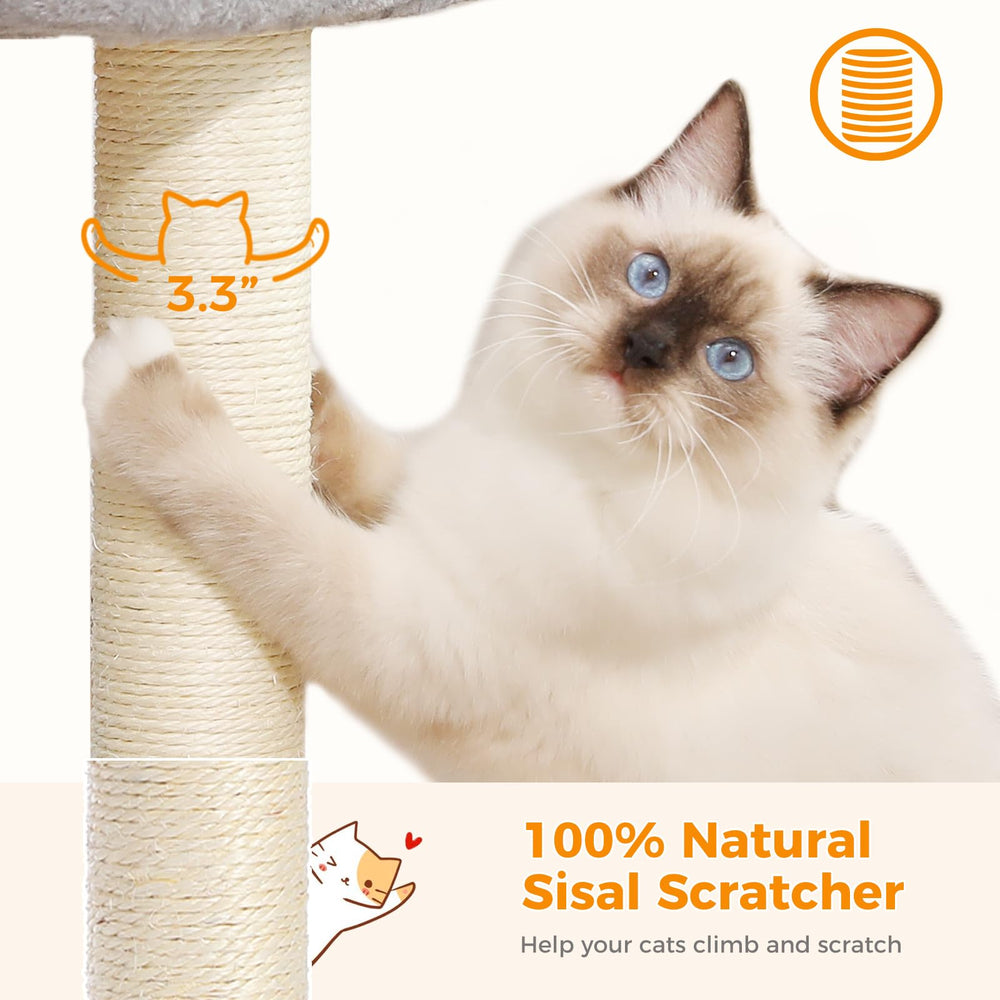 PETEPELA natural sisal scratching post promotes instinctive scratching and furniture protection.