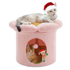 PETEPELA cat bed with flower perch offers a cozy indoor lounging spot